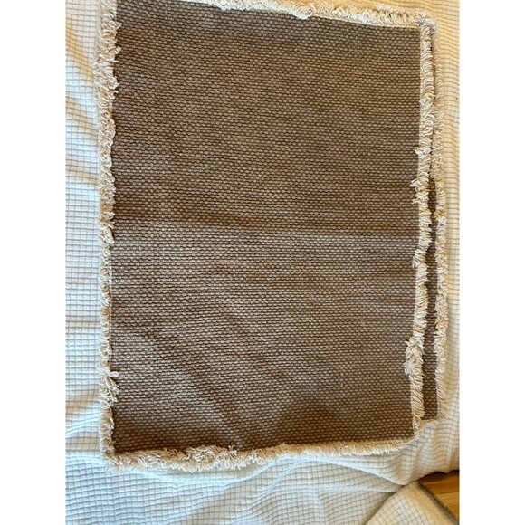 4 Better Homes & Gardens Camel Suede fringe Reversible Placemats Table Top Decor - Picture 7 of 12